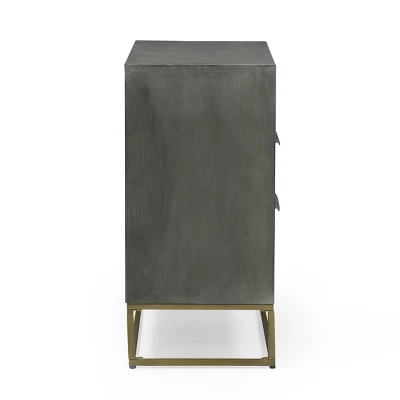 Wolfe Handcrafted Boho Mango Wood 3 Drawer Cabinet Gray/Natural - Christopher Knight Home 3 Wolfe Handcrafted Boho Mango Wood 3 Drawer Cabinet Gray/Natural - Christopher Knight Home