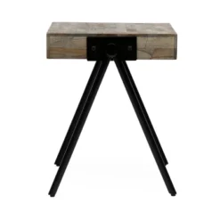 Gurley Handcrafted Modern Industrial Mango Wood Side Table Gray/Black - Christopher Knight Home -Christopher Knight Home GUEST cb3e43bd 5354 4133 bd90 adb612bd085e