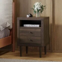 Industrial Wooden 2-Drawer Closet Chest Storage Cabinet Bedroom Living Room-Christopher Knight Home -Christopher Knight Home GUEST cbae0ea0 fb3a 4953 a2e5 aa527dba8006