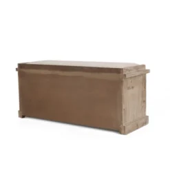 Niemi Rustic Storage Bench With Cushion Beige/ Natural/Black - Christopher Knight Home -Christopher Knight Home GUEST cc2ae584 b756 44e8 a373 ca95de3d02d2