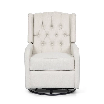 Mohaven Contemporary Tufted Wingback Swivel Recliner - Christopher Knight Home 5 Mohaven Contemporary Tufted Wingback Swivel Recliner - Christopher Knight Home - Image 4