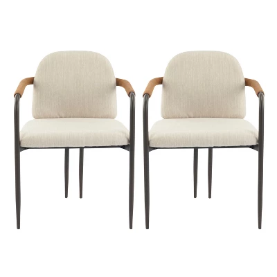 Christopher Knight Home Ihab Modern Upholstered Dining Chair With Iron Frame (Set Of 2) 3 Christopher Knight Home Ihab Modern Upholstered Dining Chair With Iron Frame (Set Of 2)
