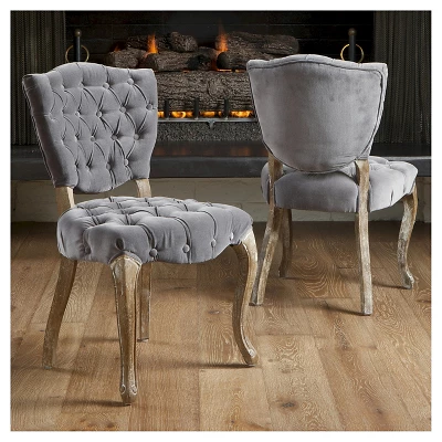 Bates Tufted Dining Chair Set 2ct - Christopher Knight Home 5 Bates Tufted Dining Chair Set 2ct - Christopher Knight Home - Image 3