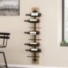 Toston Modern Industrial 8 Bottle Wall Mounted Wine Rack Natural/Black - Christopher Knight Home -Christopher Knight Home GUEST d11b0416 86a7 46be b138 e9f223022e13