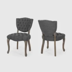 Set Of 2 Crosswind Tufted Dining Chair - Christopher Knight Home -Christopher Knight Home GUEST d12499e9 01eb 4a27 90d0 6b20a09c2a22