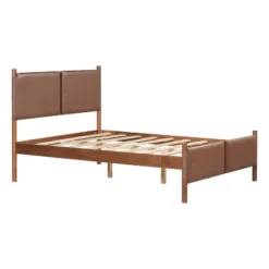 Christopher Knight Home Candace Queen Wood Platform Bed With Faux Leather Headboard -Christopher Knight Home GUEST d163cc35 c7e6 4ebd ad82 5a29f07a79e8