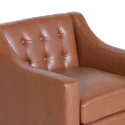 Deanna Contemporary Faux Leather Tufted Accent Chair - Christopher Knight Home -Christopher Knight Home GUEST d24f74b7 da7a 499e af55 1251a1ad4707