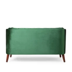 Holasek Contemporary Velvet Upholstered Tufted Loveseat - Christopher Knight Home -Christopher Knight Home GUEST d2566196 7d86 41c7 9b25 134bf946ad24