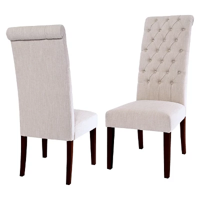 Set Of 2 Leorah Tall Back Tufted Dining Chair - Christopher Knight Home 6 Set Of 2 Leorah Tall Back Tufted Dining Chair - Christopher Knight Home - Image 4