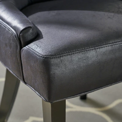 Set Of 2 Hayden Traditional Microfiber Dining Chair - Christopher Knight Home 4 Set Of 2 Hayden Traditional Microfiber Dining Chair - Christopher Knight Home - Image 2