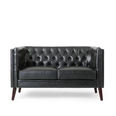 Holasek Contemporary Upholstered Tufted Loveseat - Christopher Knight Home 12 Holasek Contemporary Upholstered Tufted Loveseat - Christopher Knight Home - Image 10