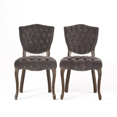 Bates Tufted Dining Chair Set 2ct - Christopher Knight Home 7 Bates Tufted Dining Chair Set 2ct - Christopher Knight Home - Image 5