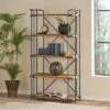 Yorktown 66.75" 5-Shelf Industrial Bookcase Brown - Christopher Knight Home -Christopher Knight Home GUEST d7bc22a0 bbab 4bcf 8140 0e5630df0135