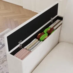 Christopher Knight Home Bruno Convertible Chenille 97'' Corner L-Sectional Sofa With Armrest Storage -Christopher Knight Home GUEST d8137801 4127 493d bb69 3e8170e2a76c