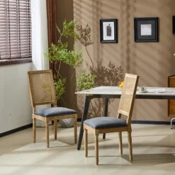 Christopher Knight Home Brownell French Country Fabric Upholstered Wood And Cane Dining Chairs (Set Of 2) 26 Christopher Knight Home Brownell French Country Fabric Upholstered Wood And Cane Dining Chairs (Set Of 2) -Christopher Knight Home GUEST d887eaee 16da 4067 a61f 222a3889197e