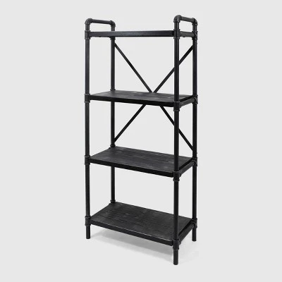 Greenwood Industrial Iron Four Shelf Bookcase - Christopher Knight Home 8 Greenwood Industrial Iron Four Shelf Bookcase - Christopher Knight Home - Image 6