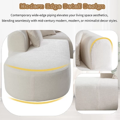 Christopher Knight Home Imre Modern Upholstered 4 Seater Corner Sectional Sofa With Pillows 8 Christopher Knight Home Imre Modern Upholstered 4 Seater Corner Sectional Sofa With Pillows - Image 6