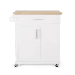 Batavia Contemporary Kitchen Cart With Wheels - Christopher Knight Home -Christopher Knight Home GUEST d9ad4a3f f513 42c2 8abb 8264309c5dca