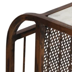 Zeyer Boho Glam Handcrafted Marble Top C-Shaped Side Table With Magazine Rack Natural White/Antique Brass - Christopher Knight Home -Christopher Knight Home GUEST db7a1eae a502 4a20 ab92 50d902c1a490