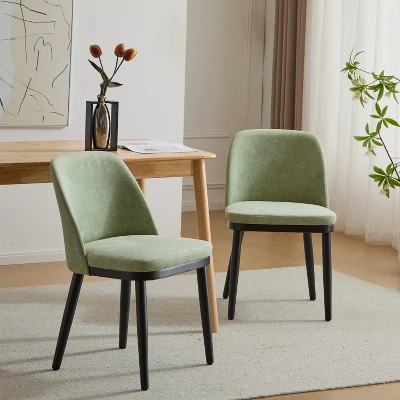 Christopher Knight Home Horizon Mid-Century Modern Upholstered Dining Chairs With Curved Backrest (Set Of 2) 12 Christopher Knight Home Horizon Mid-Century Modern Upholstered Dining Chairs With Curved Backrest (Set Of 2) - Image 10