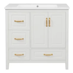 Christopher Knight Home Borah Modern 36" Freestanding Bathroom Vanity With Resin Sink -Christopher Knight Home GUEST dbd07fc3 7663 4dbc bc03 42a24697caa5