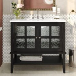 Christopher Knight Home Birgit 36" Modern Bathroom Vanity With Ceramic Sink And Adjustable Shelf 17 Christopher Knight Home Birgit 36" Modern Bathroom Vanity With Ceramic Sink And Adjustable Shelf -Christopher Knight Home GUEST ddbe5571 c55b 4af6 9cbb d99fa1b759f7