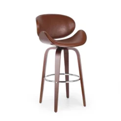 Jakin Mid-Century Modern Upholstered Swivel Barstool - Christopher Knight Home -Christopher Knight Home GUEST de6cd770 cb5c 49ec a3bf 8c0bbaa2ebb7