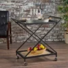 Sherianne Industrial Iron Bar Cart - Christopher Knight Home