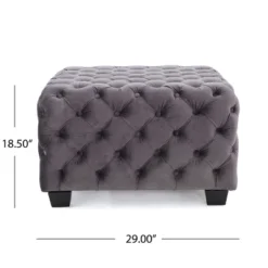 Jaymee New Velvet Ottoman - Christopher Knight Home -Christopher Knight Home GUEST df244561 8acc 41c6 8f71 cc6b50aeca4b