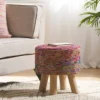 Cidney Silk Fabric Stool Coral - Christopher Knight Home -Christopher Knight Home GUEST e010ccef 574f 4f6d b860 5c2fd3010cfd