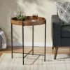 Tift Handcrafted Modern Industrial Mango Wood Folding Tray Top Side Table Natural/Black - Christopher Knight Home -Christopher Knight Home GUEST e04045ec ba81 416f a1ac b0582d52d401