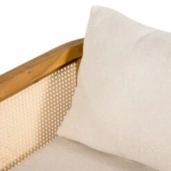 Christopher Knight Home Tighnari Boho Outdoor 5-Seater Rattan Acacia Wood V-Shaped Sectional Sofa With Cushions -Christopher Knight Home GUEST e093ed09 83f9 4e3f 95a5 1677f488e5d9