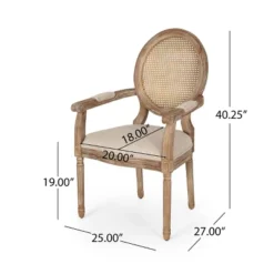 Set Of 2 Judith French Country Wood And Cane Upholstered Dining Chairs - Christopher Knight Home -Christopher Knight Home GUEST e16b8598 976b 4d9a bda1 b9a313c95ac7