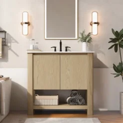 Christopher Knight Home Raisa 35" Modern Bathroom Vanity With Rectangle Ceramic Sink And Open Shelf 20 Christopher Knight Home Raisa 35" Modern Bathroom Vanity With Rectangle Ceramic Sink And Open Shelf -Christopher Knight Home GUEST e26e8c4d 8aaa 401c 84f3 33e5ea7fadea