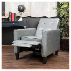 Christopher Knight Home Ethan Tufted Bonded Leather Recliner Chair - Dark Gray -Christopher Knight Home GUEST e302cdb5 9ad9 4fcb ae6c 1eae58be03d0