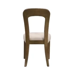 Set Of 2 Elegant Wooden Dining Chairs With Chenille Upholstered Seat, Solid Rubberwood Frame - Christopher Knight Home -Christopher Knight Home GUEST e4865817 5b4d 4b47 9dc0 507687426452