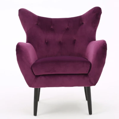 Alyssa New Velvet Armchair - Christopher Knight Home 9 Alyssa New Velvet Armchair - Christopher Knight Home - Image 7