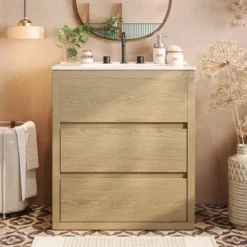 Christopher Knight Home Griffin Contemporary 30" Bathroom Vanity With Ceramic Sink And Full-Extension Drawers -Christopher Knight Home GUEST e55986da 8c52 4bdc 9c61 ebe8e2cc8a46