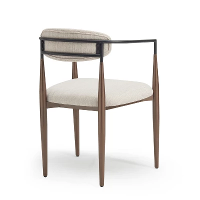 Christopher Knight Home Teuvo Modern Fabric Upholstered Iron Dining Chairs (Set Of 2) 9 Christopher Knight Home Teuvo Modern Fabric Upholstered Iron Dining Chairs (Set Of 2) - Image 7