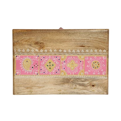 Fullen Handcrafted Boho 2 Drawer Mango Wood Nightstand Natural - Christopher Knight Home 7 Fullen Handcrafted Boho 2 Drawer Mango Wood Nightstand Natural - Christopher Knight Home - Image 5