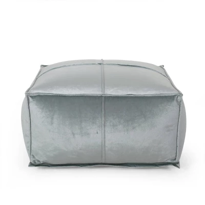 Nakisha Modern Glam Velvet Square Bean Bag Ottoman - Christopher Knight Home 8 Nakisha Modern Glam Velvet Square Bean Bag Ottoman - Christopher Knight Home - Image 6