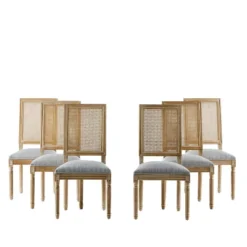 Christopher Knight Home Brownell French Country Wood And Cane Upholstered Dining Chairs (Set Of 6) 31 Christopher Knight Home Brownell French Country Wood And Cane Upholstered Dining Chairs (Set Of 6) -Christopher Knight Home GUEST e91321dc 75a1 4de1 85a9 c5a7a02eecd3