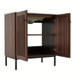 Christopher Knight Home Raja 30" Contemporary Vintage Bathroom Vanity With Ceramic Sink And Fence Door, Dark Brown -Christopher Knight Home GUEST e9332457 f3ec 411c bc19 7f78771c994f