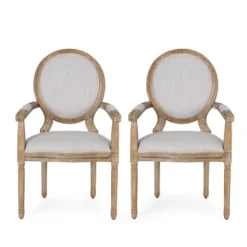 Set Of 2 Judith French Country Wood Upholstered Dining Chairs - Christopher Knight Home -Christopher Knight Home GUEST ea798082 eb16 4162 a758 dd1e51835016