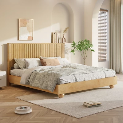 Christopher Knight Home Elion Farmhouse Wooden Bed With Reeded Headboard 3 Christopher Knight Home Elion Farmhouse Wooden Bed With Reeded Headboard