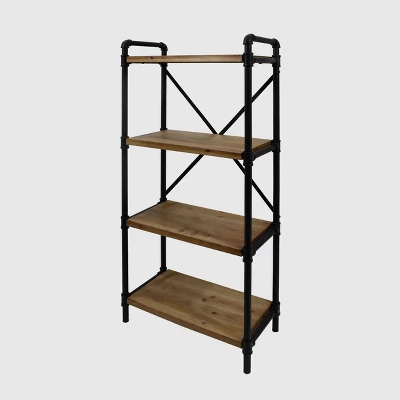 Greenwood Industrial Iron Four Shelf Bookcase - Christopher Knight Home 7 Greenwood Industrial Iron Four Shelf Bookcase - Christopher Knight Home - Image 5
