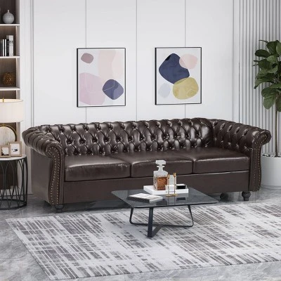 Parksley Tufted Chesterfield Sofa - Christopher Knight Home 3 Parksley Tufted Chesterfield Sofa - Christopher Knight Home