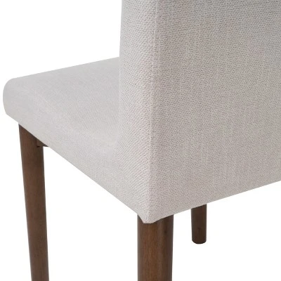 5pc Orrin 60" Dining Set - Light Beige/Nat Walnut - Christopher Knight Home 4 5pc Orrin 60" Dining Set - Light Beige/Nat Walnut - Christopher Knight Home - Image 2