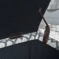 Christopher Knight Home Cleo Storage Ottoman - Geometric Gray: Upholstered Rectangle With Hardwood Frame, 90 Day Warranty -Christopher Knight Home GUEST eee3f9ae 0c19 4556 ae58 033e23c81fa2