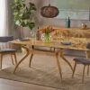 Salli Rectangular Dining Table - Natural Oak - Christopher Knight Home -Christopher Knight Home GUEST efa32328 db5d 495d b538 1ea864b8c27b